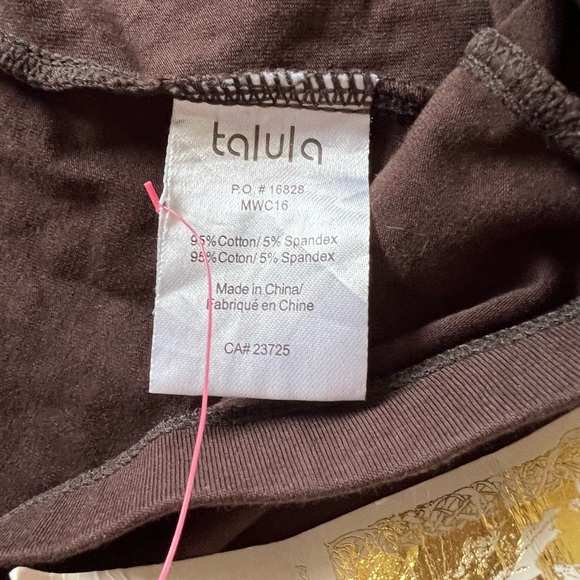 NWT Aritzia Talula Brown cropped Leggings Sz Medium - Picture 6 of 7